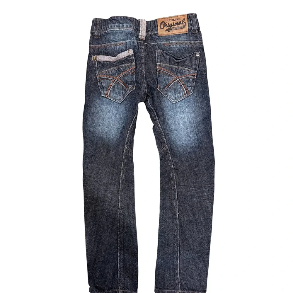 Catimini Original Design Kids Jeans Blue Wash Distressed Size‎ 7 France